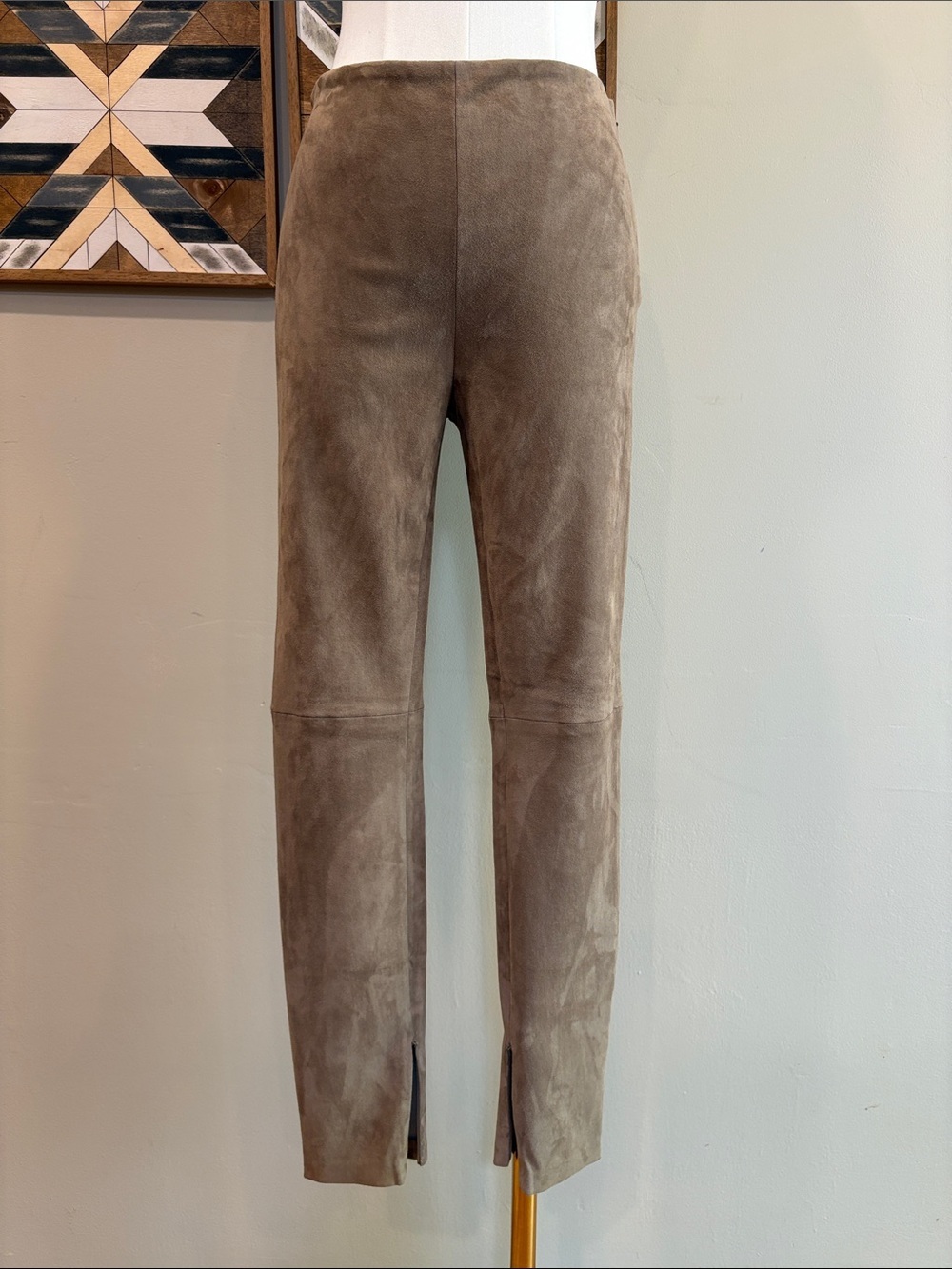 Ralph Lauren Collection Tan Suede Leather Pants Pre-Fall 2016 size 4 - Picture 2 of 14